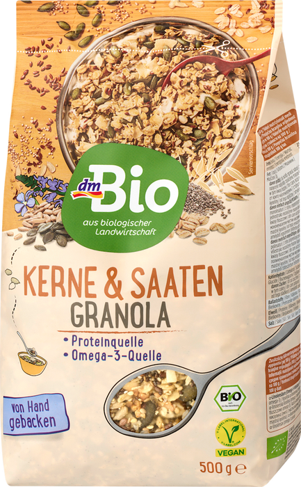dmBio Organic Seed & Kernel Crunchy Granola, 500 g
