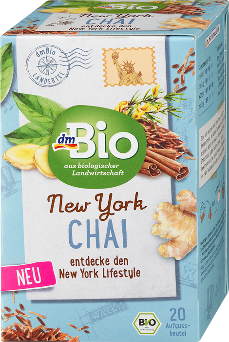 dmBio Organic Rooibos Tea New York Chai (20 Bags), 40 g