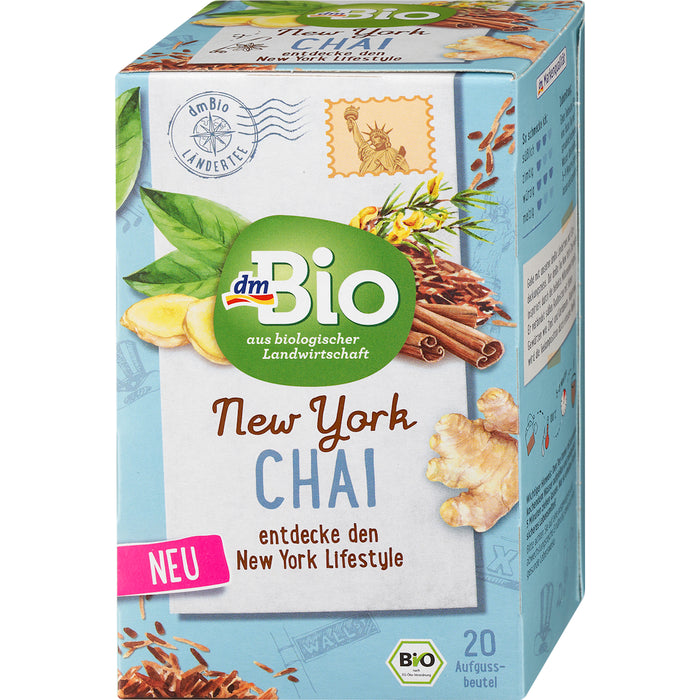 dmBio Organic Rooibos Tea New York Chai (20 Bags), 40 g