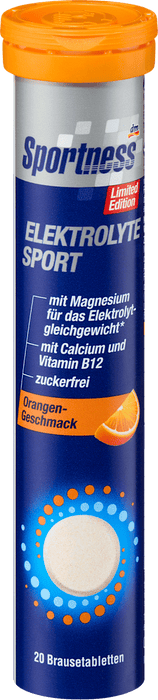 Sportness Sport Electrolytes, Orange Flavor Effervescent Tablets (20 pcs), 82 g