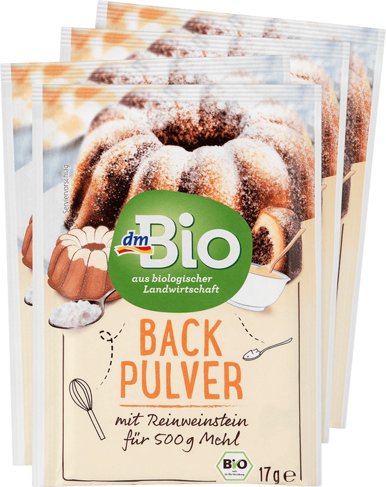 dmBio Organic Baking Powder (4x17 g), 68 g