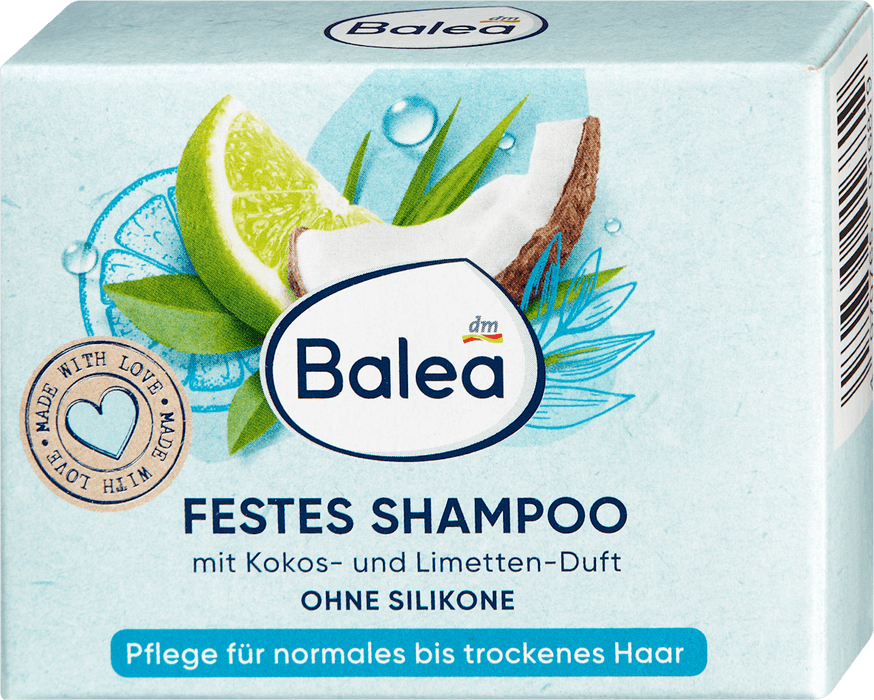 Balea Solid Shampoo Coconut & Lime Scent, 60 g