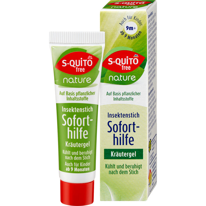 S-QUiTO free Insect Bite Gel Kids Immediate Relief with Herbs, Natural, 15 ml