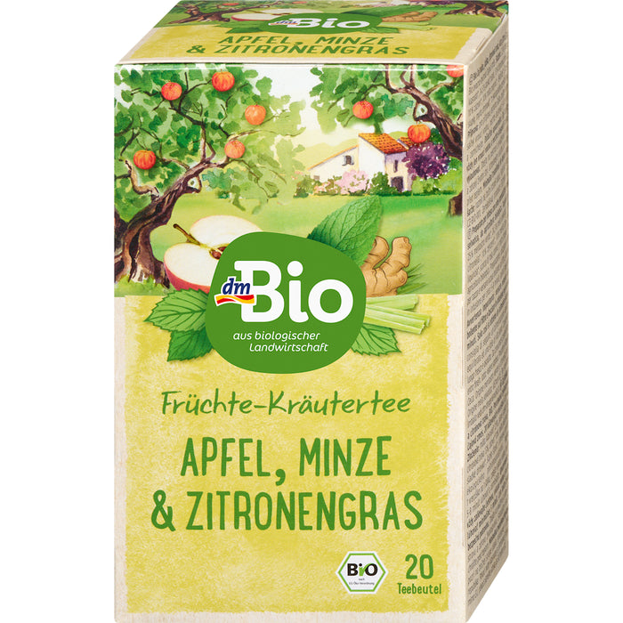 dmBio Organic Fruit & Herbal Tea with Apple, Mint & Lemongrass (20 Bags), 40 g