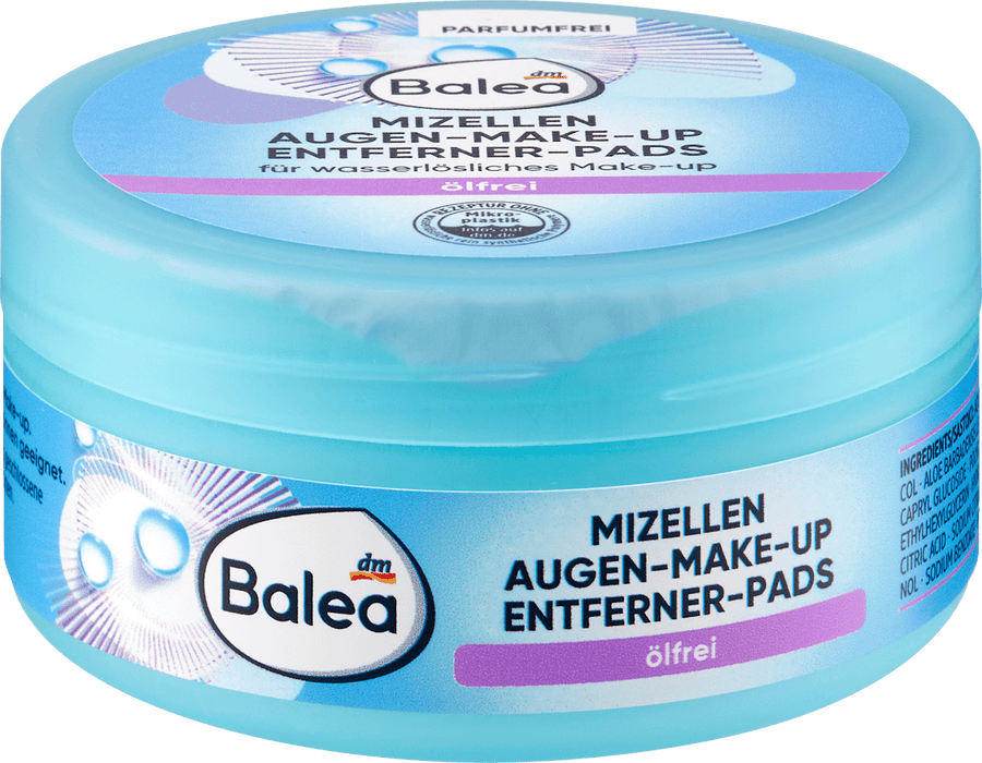 Balea Oil-Free Eye Makeup Remover Pads, 50 pcs