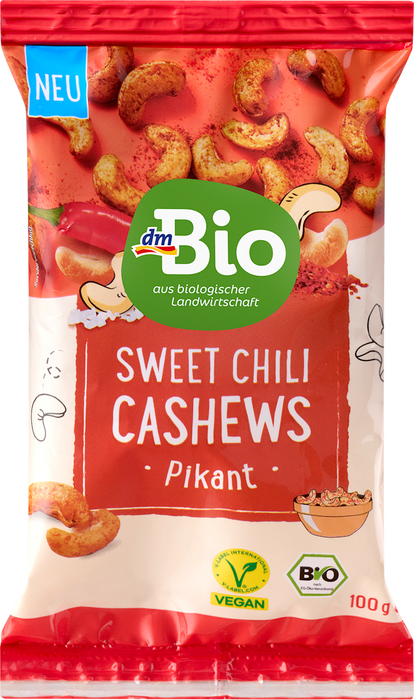 dmBio Organic Sweet Chili Cashew Nuts, 100 g