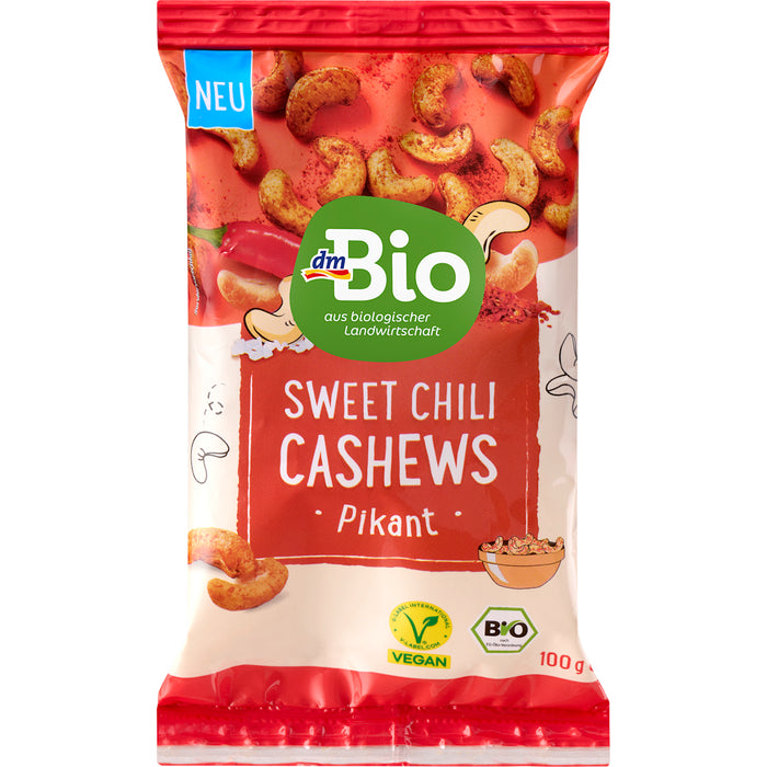 dmBio Organic Sweet Chili Cashew Nuts, 100 g