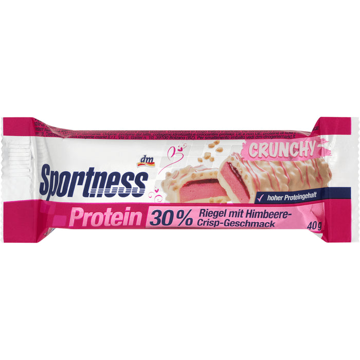 Sportness Protein Bar 30%, Raspberry Crisp Flavor, 40 g