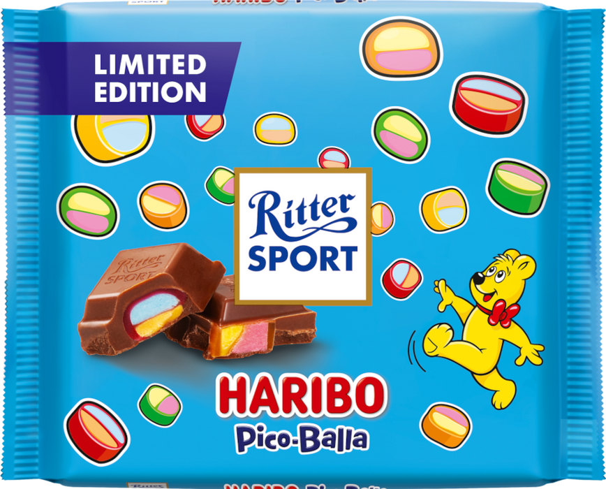 Ritter Sport HARIBO Pico-Balla Milk Chocolate 100g