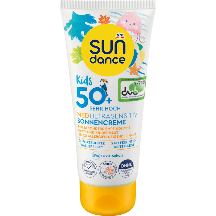SUNDANCE Sunscreen Kids, MED ultra sensitive, SPF 50+, 100 ml