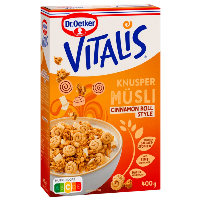 Dr Oetker Vitalis Crunchy Cereal Cinnamon Roll Style