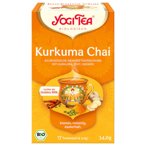 Yogi Tea Organic Turmeric Chai Tea 34g – German herbal tea, caffeine-free, shop at Lebenslust Singapore